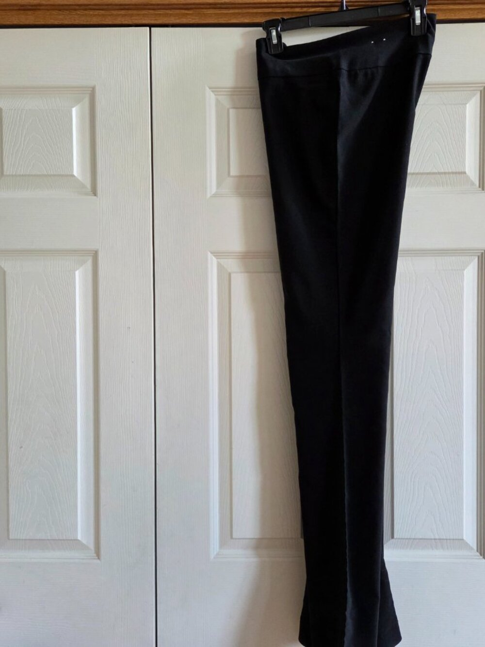 Style that Works SZ 7 Tall 37" Inseam Women's Black Pants Wide leg Front Zipper